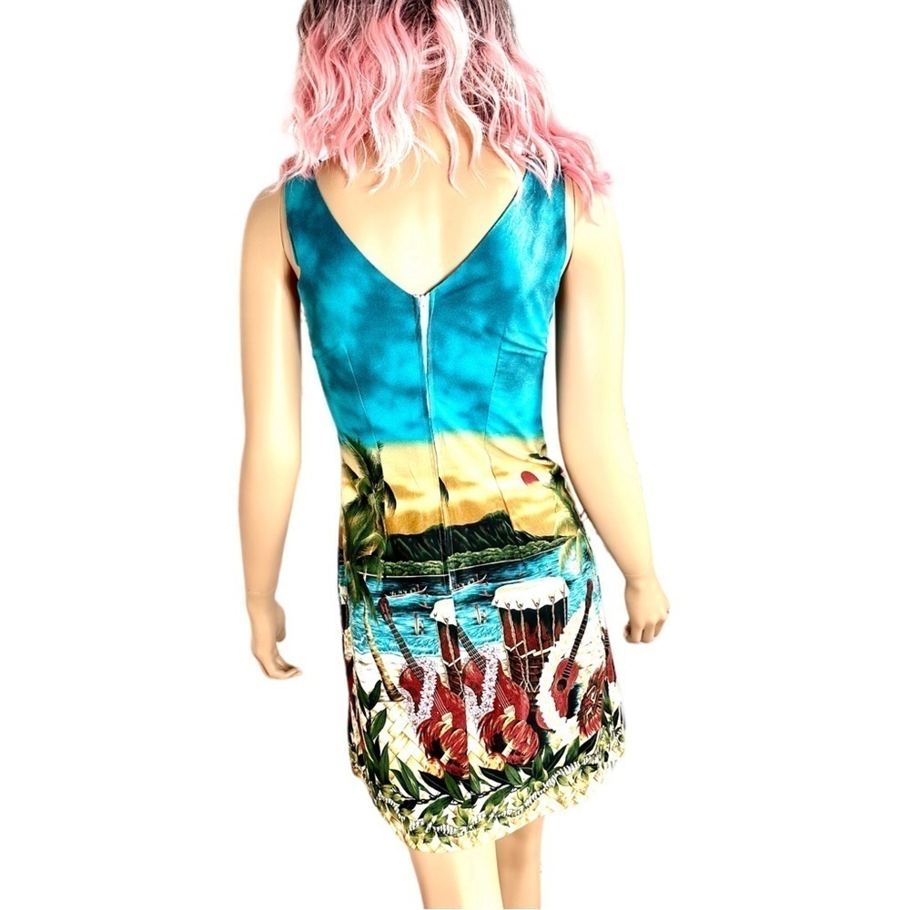 KAD HAWAIIAN Y2K MINI DRESS SUMMER PARTY LIKE NEW WORN ONCE From Hawaii Size S - Picture 2 of 10